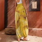 Yellow Pineapple Pieces Print Harem Pants