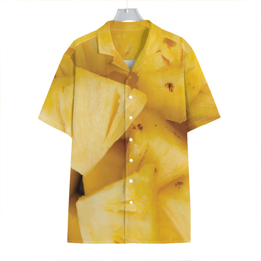 Yellow Pineapple Pieces Print Hawaiian Shirt