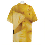 Yellow Pineapple Pieces Print Hawaiian Shirt