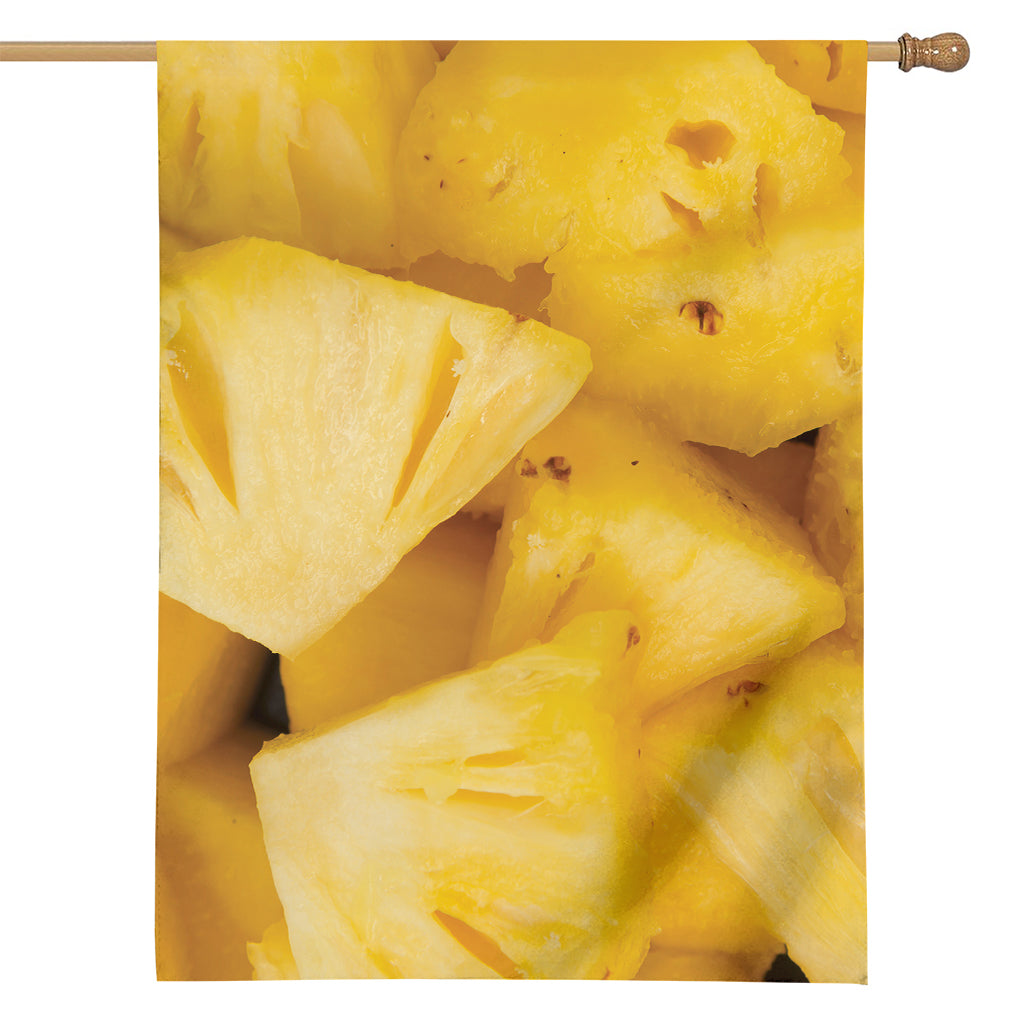 Yellow Pineapple Pieces Print House Flag