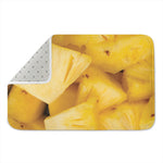 Yellow Pineapple Pieces Print Indoor Door Mat