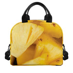 Yellow Pineapple Pieces Print Insulated Lunch Bag