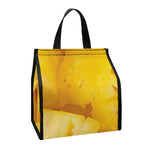 Yellow Pineapple Pieces Print Insulated Lunch Tote