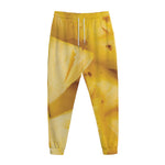 Yellow Pineapple Pieces Print Jogger Pants
