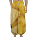 Yellow Pineapple Pieces Print Lantern Pants