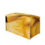Yellow Pineapple Pieces Print Leather Tissue Box Cover