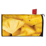 Yellow Pineapple Pieces Print Mailbox Cover