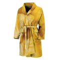 Yellow Pineapple Pieces Print Men's Bathrobe