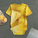 Yellow Pineapple Pieces Print Men's Bodysuit