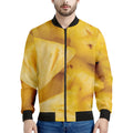 Yellow Pineapple Pieces Print Men's Bomber Jacket