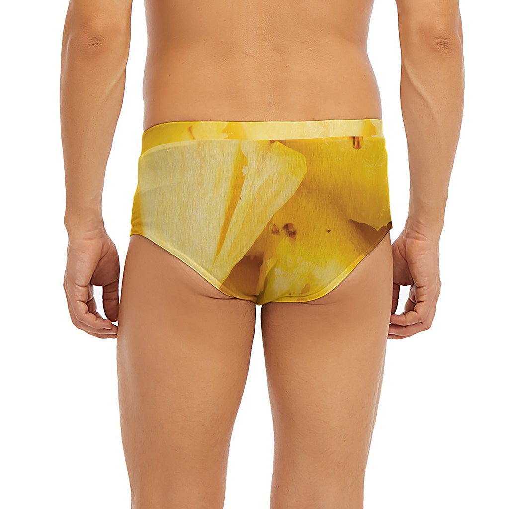Yellow Pineapple Pieces Print Men's Briefs