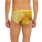 Yellow Pineapple Pieces Print Men's Briefs