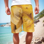 Yellow Pineapple Pieces Print Men's Cargo Shorts