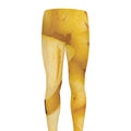 Yellow Pineapple Pieces Print Men's Leggings