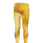 Yellow Pineapple Pieces Print Men's leggings