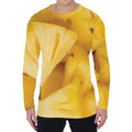 Yellow Pineapple Pieces Print Men's Long Sleeve T-Shirt