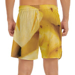 Yellow Pineapple Pieces Print Men's Split Running Shorts