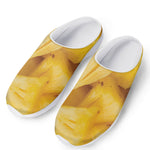 Yellow Pineapple Pieces Print Mesh Casual Shoes