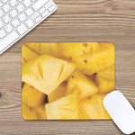 Yellow Pineapple Pieces Print Mouse Pad