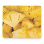 Yellow Pineapple Pieces Print Mouse Pad
