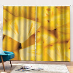 Yellow Pineapple Pieces Print Pencil Pleat Curtains
