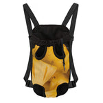 Yellow Pineapple Pieces Print Pet Carrier Backpack