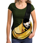 Yellow Pineapple Pieces Print Pet Sling Carrier
