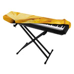 Yellow Pineapple Pieces Print Piano Keyboard Cover