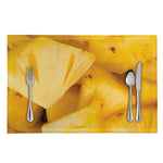 Yellow Pineapple Pieces Print Placemat