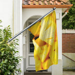 Yellow Pineapple Pieces Print Polyester Flag