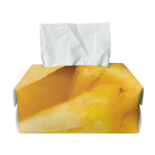Yellow Pineapple Pieces Print Rectangle Tissue Box Cover