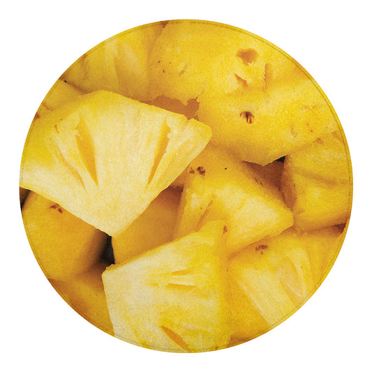 Yellow Pineapple Pieces Print Round Blanket