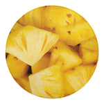Yellow Pineapple Pieces Print Round Blanket