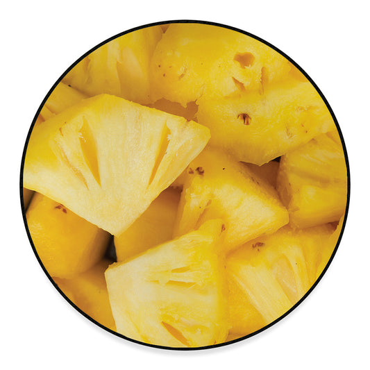 Yellow Pineapple Pieces Print Round Floor Mat