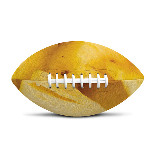 Yellow Pineapple Pieces Print Rugby Ball