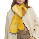 Yellow Pineapple Pieces Print Scarf