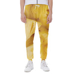 Yellow Pineapple Pieces Print Scuba Joggers