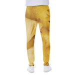 Yellow Pineapple Pieces Print Scuba Joggers