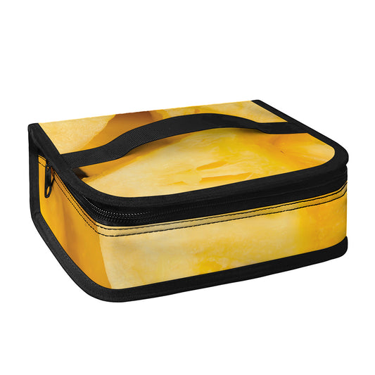 Yellow Pineapple Pieces Print Small Lunch Bag