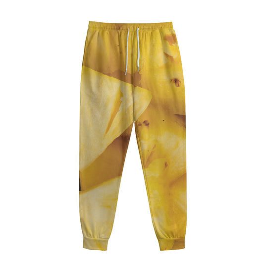 Yellow Pineapple Pieces Print Sweatpants