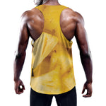 Yellow Pineapple Pieces Print Training Tank Top