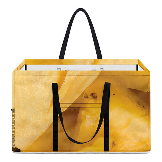 Yellow Pineapple Pieces Print Utility Tote Bag