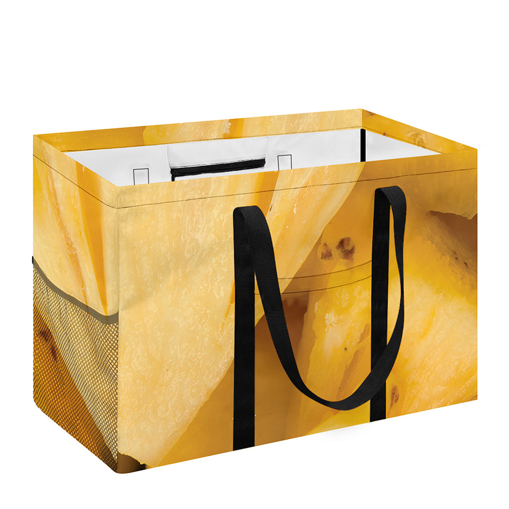 Yellow Pineapple Pieces Print Utility Tote Bag