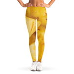 Yellow Pineapple Pieces Print Women's Leggings