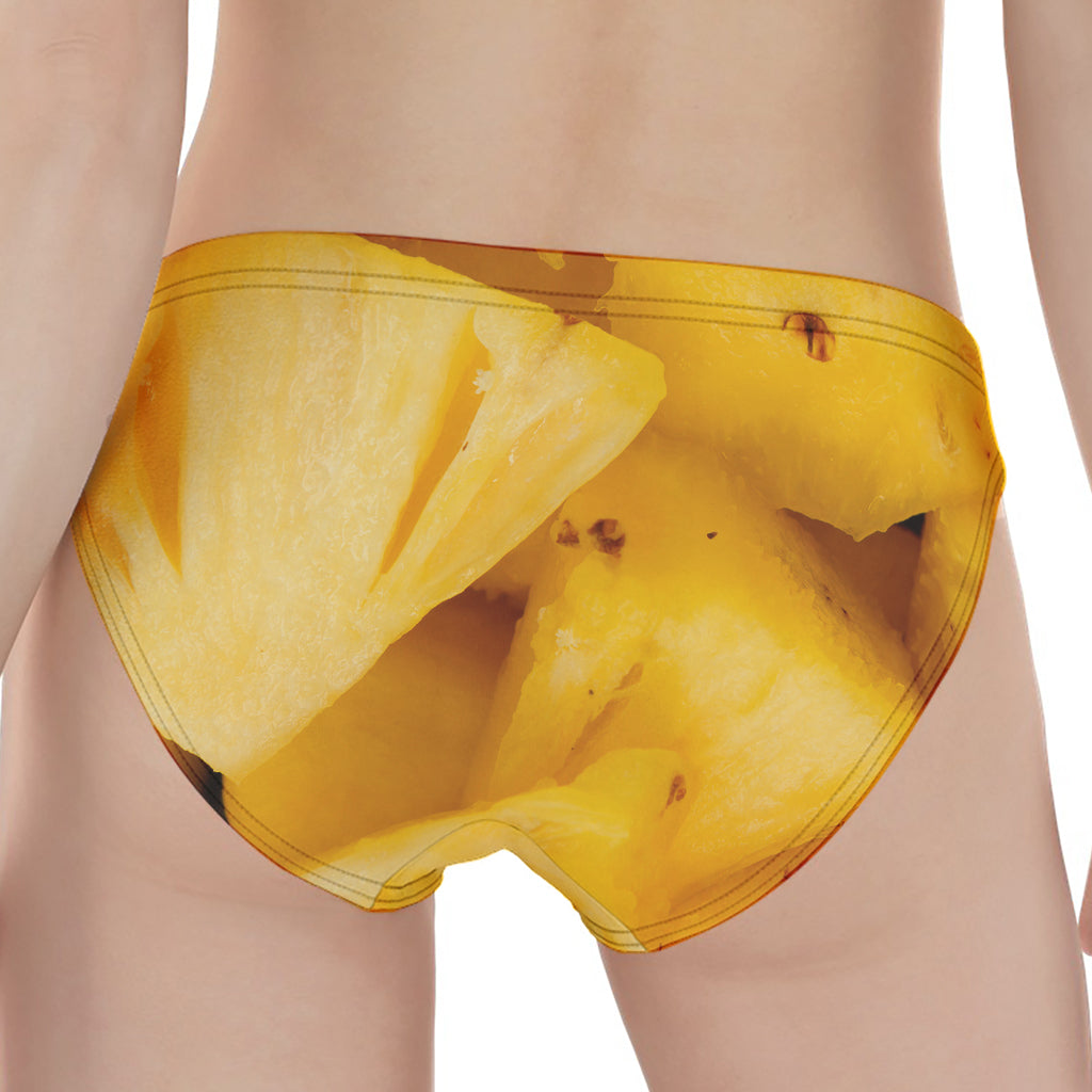 Yellow Pineapple Pieces Print Women's Panties