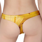 Yellow Pineapple Pieces Print Women's Thong