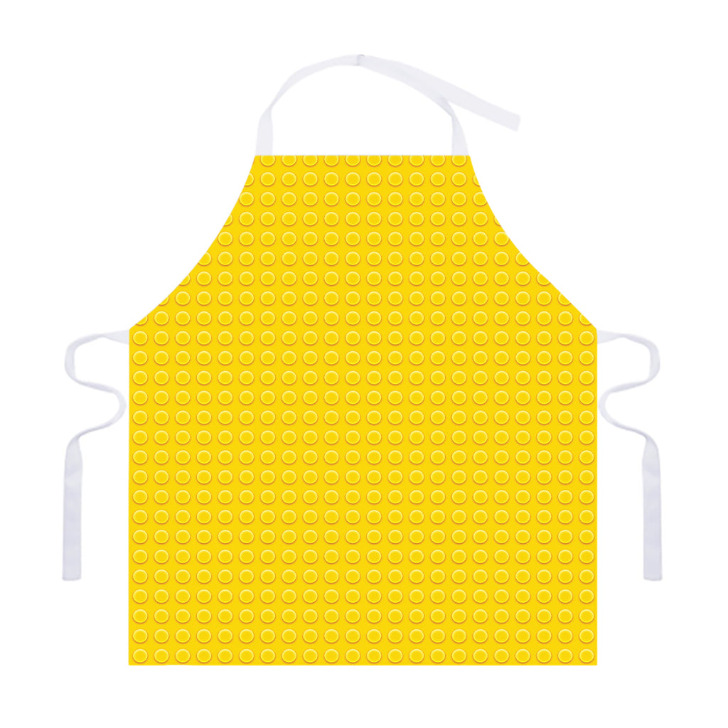 Yellow Plastic Building Blocks Print Adjustable Apron