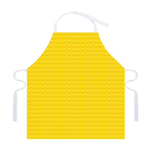 Yellow Plastic Building Blocks Print Adjustable Apron