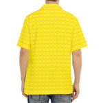 Yellow Plastic Building Blocks Print Aloha Shirt