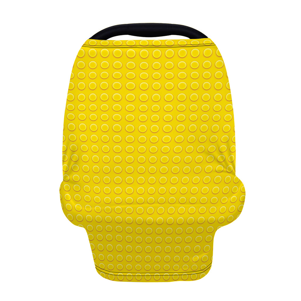 Yellow Plastic Building Blocks Print Baby Seat Cover